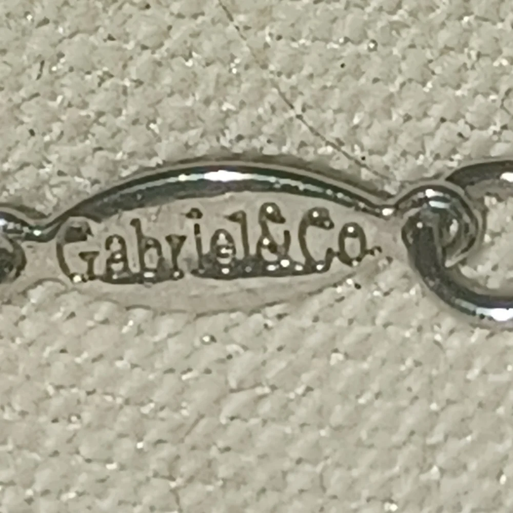 Gabriel & Co. Sterling Silver & 18k Station Necklace, 18 Inches - Picture 8 of 8